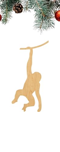 3 Pcs Monkey Supply 3" Wooden Shape Ornaments Unique Unpainted Smooth Surface Unfinished Laser Cutout Wood Sheets Boards for Crafts 1/8 Inch Thick WoodArtSupply
