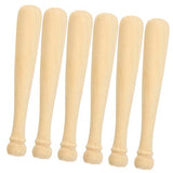 jojofuny 20pcs Wooden Projects Crafts Unfinished Keychain for Graffiti DIY Mini Bat Scrapbooking Sports Action Ball Unpainted Favors Tools Supplies jojofuny