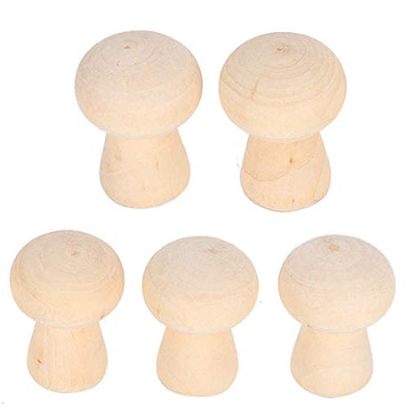 Garosa 20PCS Unfinished Wooden Peg Dolls Bodies Wood Shapes Figures Mushroom Head for DIY Decoration Arts and Crafts Birch and Maple Wood Turnings Garosa