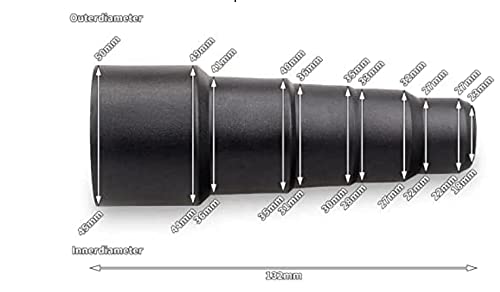 Universal Shop Vac Attachment And Vacuum Hose Adapter Set - Vacuum Accessories 3 Rubber & 1 Rigid Dust Collection Fittings/Vacuum Attachments, Wet Mountain Trades