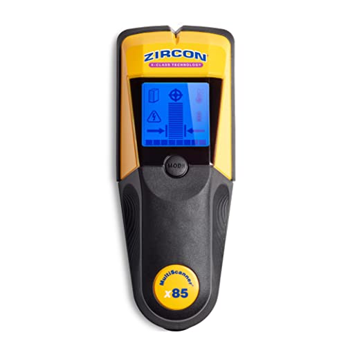 Zircon x85 Center Finding Stud Finder with AC Live Wire Detection and Thermal Wall Scanner for Detecting Water-Filled PEX Tubing up to 2 inches Deep Zircon