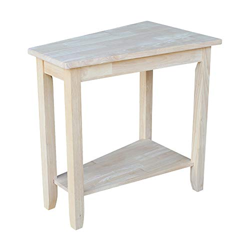 International Concepts Unfinished Keystone Accent Table, 4 in W x 16 in D (Long) -9 in D (Short) x 24 in H International Concepts