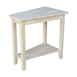 International Concepts Unfinished Keystone Accent Table, 4 in W x 16 in D (Long) -9 in D (Short) x 24 in H International Concepts