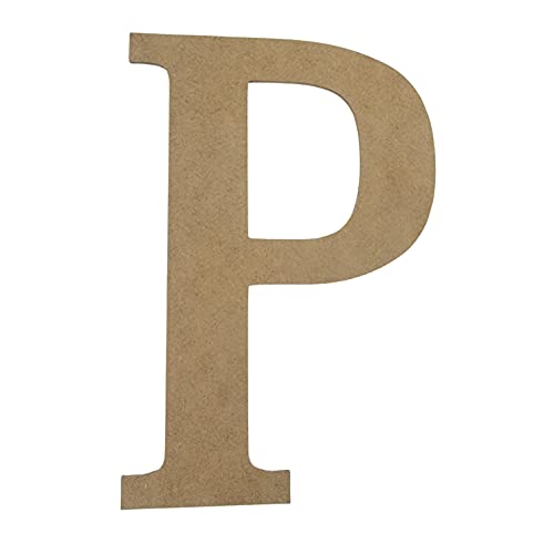 11" Wooden Letter Rho Unfinished, Greek Font, Craft Cutout 1-8" Thick - WoodArtSupply