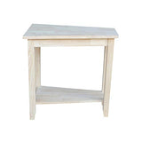 International Concepts Unfinished Keystone Accent Table, 4 in W x 16 in D (Long) -9 in D (Short) x 24 in H International Concepts