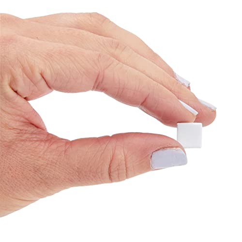 Juvale 12 Pack Small White Adhesive Foam Squares 3D Effect for DIY Crafts, Decoration, Greeting Cards, Scrapbooking, Dual-Adhesive Mounts, Backing Juvale