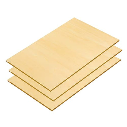 10Pcs 16 x 12 x 1/8 Inch Basswood Sheets, Unfinished Basswood Sheets, Plywood Sheet for Arts and Crafts, Painting, Pyrography, Wood Engraving, Wood