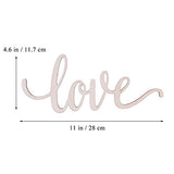 Love Wooden Sign 2Pack Cutout Love Wood Letter Hanging Decorative DIY Words Sign Door for Home Shop Hotel Lamantery