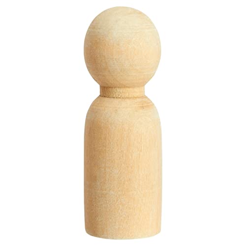 Wood Peg Dolls, Peg Doll Kit (2.4 in, 50-Pack) - WoodArtSupply