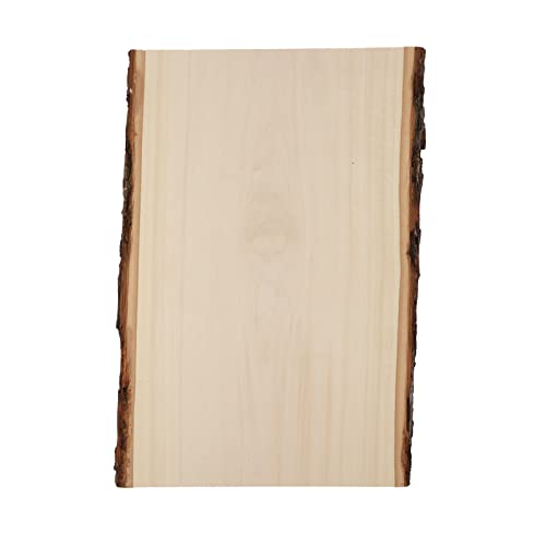 Walnut Hollow Basswood Plank Large with Live Edge Wood (Pack of 1) - For Wood Burning, Home Décor, and Rustic Weddings - WoodArtSupply