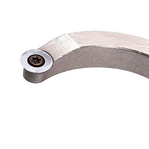 Swan Neck Hollower Carbide Tipped Lathe Chisel Mini Tools Bar Wood Turning Tool Set with Ci3 12mm Round Carbide Insert Cutter for Wood Hobbyist or Asieg Tool