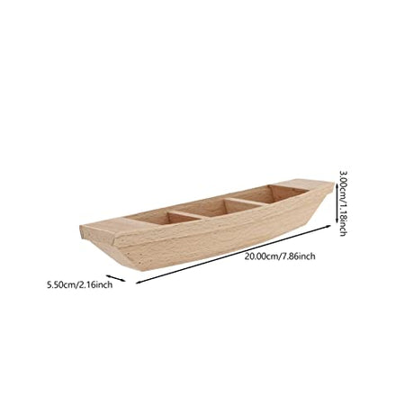 Kisangel 1pc Miniature Wooden Boat Wooden Boat Unfinished Boat Wooden Mini Wood Boat Wooden Row Boat Unfinished Wood Boat Outdoor Toys Oars Canoe Kisangel