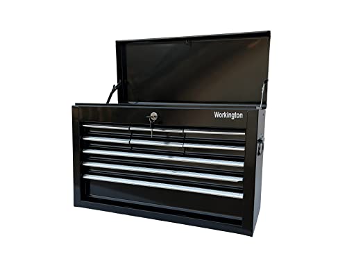 Workington Portable Metal Tool Chest with 9 Drawers, 24" 9-Drawer Tool Chest Cabinet with Ball Bearing Drawer Slides, Steel Tool Storage Box Workington