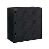 9 Door Locker Office Storage Locker Home and School Storage Organizer Metal Storage Cabinet with Lock for Classroom Gym Kids Room Playroom (Full MAYROY