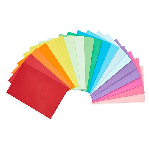 Juvale 50 Pack Colorful 4x6 Paper Picture Frames, Cardboard Photo Easels for DIY, Classroom Crafts, 10 Rainbow Colors Juvale