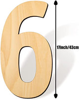 LUTER 17 Inch Blank Wooden Number 4 Unfinished Wood Slices Sign Board for DIY Craft Projects Home Sign Wall Birthday Wedding Party Decoration (4) LUTER