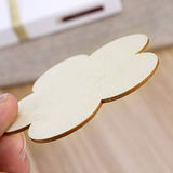 Artibetter 10pcs Unfinished Wooden Plum Flower Shape Cutout Discs for DIY Craft - 6cm ARTIBETTER