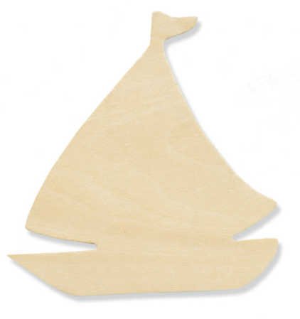 Package of 36 Unfinished Wooden Sailboat Cutouts | Blank Shapes for Crafting, Painting, DIY | Size: 3" W x 3-1/4" H WoodArtSupply