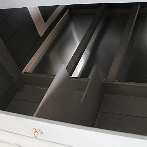 PawHut 84" Wooden Chicken Coop, Hen House Outdoor with Run Nesting Box, Asphalt Roof, Removable Tray, Ramp, Poultry Cage for 2-3 Chickens, Gray PawHut