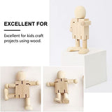 ARTIBETTER 6 Pcs Joint Puppet Toys Artist Wooden Tiny Doll Bodies Painting Graffiti Unfinished People Bodies Unfinished Wooden Robot Bodies Kids ARTIBETTER