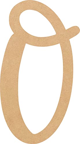 Wooden 3 Inch Letters Unfinished O Cutout, Blank Wall Alphabet Wood Letter Shape, Hometown Font Small Wreath DIY NEXTCraft