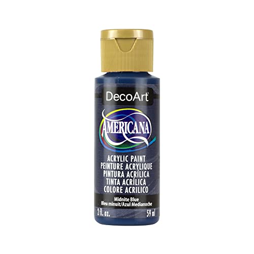 DecoArt Americana Acrylic Paint, 2-Ounce, Midnight Blue - WoodArtSupply