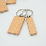 Wood Engraving Blanks Rectangle Blank Wooden Key Chain Wood Blanks for Keychains 20 Pack (Width：1.22 inch) TFoRibbon