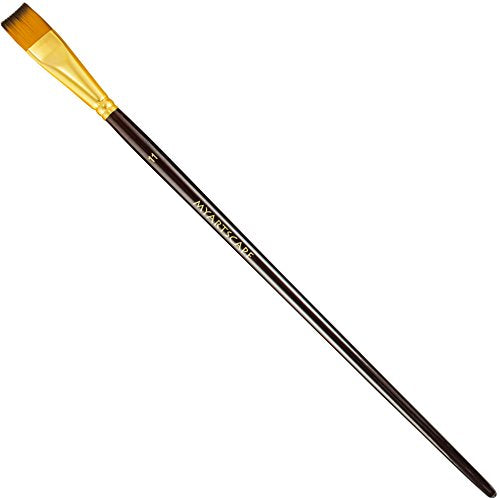 MyArtscape Taklon Synthetic Brushes - Long Handle Replacement Brushes (Bright 3/4") - WoodArtSupply