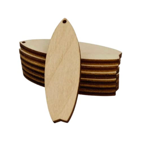 ALL SIZES BULK (12pc to 48pc) Unfinished Wood Laser Cutout Solid Surf Board Surfboard Dangle Earring Jewelry Blanks Shape Crafts Made in Texas Texan Wood Crafts