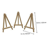 VILLCASE 1 Set Christmas Decoration Wood Chips School Projects Supplies Mini Wood Display Easel Craft Wood Circles Mini Easel Ornament Weddings Table VILLCASE