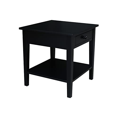 IC International Concepts End Table, Black