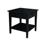 IC International Concepts End Table, Black IC International Concepts