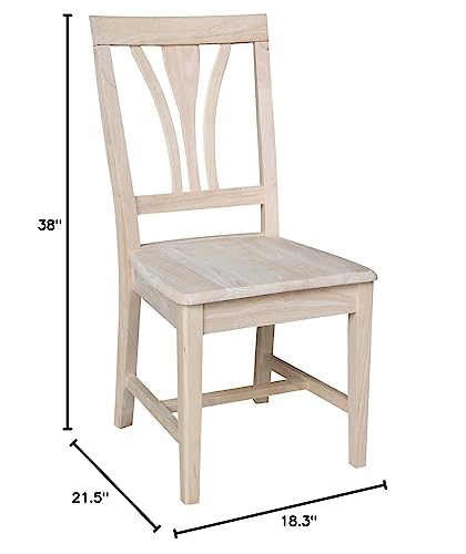International Concepts Pair of FanBack Chairs, Unfinished IC International Concepts