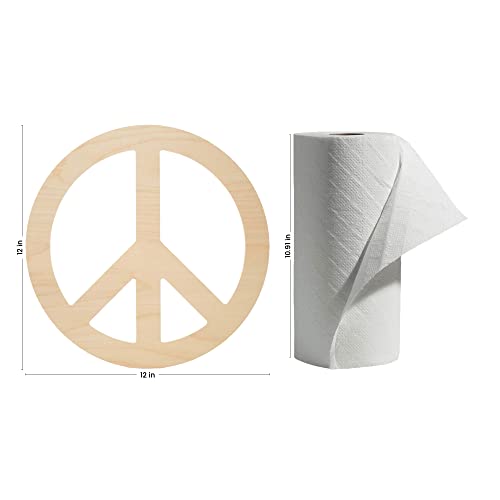 Peace Wood Cutouts 12 x 12-inch, Pack of 3 Unfinished Wood Crafts Blank, Wooden Letter Sign for Crafts & Decor, by Woodpeckers