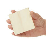 60 Pack Unfinished Wood Pieces 3x3 Inch, Blank Wooden Squares for Crafts, Cutout Tiles for DIY Coasters, Painting, Engraving Juvale