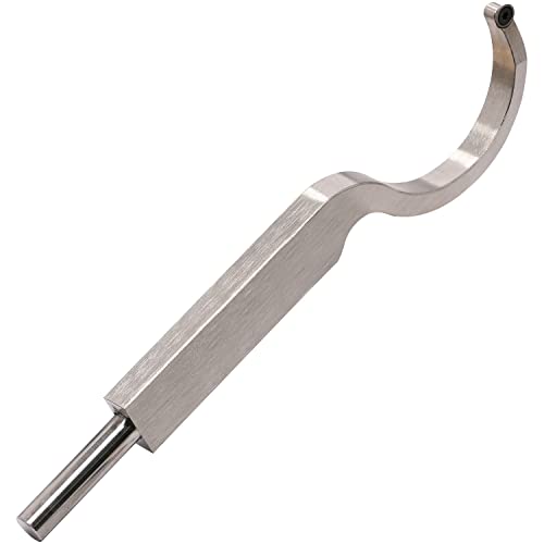 Carbide Tipped Woodturning Tool H8.9 Carbide Wood Lathe Tool Enlarge Swan Hollower Made of Stainless Steel with 10pcs 8.9mm Round Carbide Cutter and Dirtech