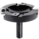 BINSTAK CNC Spoilboard Surfacing Router Bit,1/2 Inch Shank 3 Inch Cutting Diameter, 2+2 Carbide Inserts Slab Flattening Router Bit Planer Bit for BINSTAK