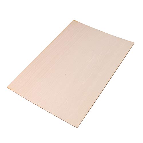 BQLZR 300x200x1.5mm Rectangle Unfinished Unpainted Basswood Wooden Sheets for Craft DIY Hand-Made Project Mini House Building Architectural Model