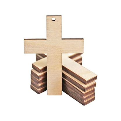 ALL SIZES BULK (12pc to 100pc) Unfinished Wood Laser Cutout Solid Cross Dangle Earring Jewelry Blanks Shape Crafts Made in Texas