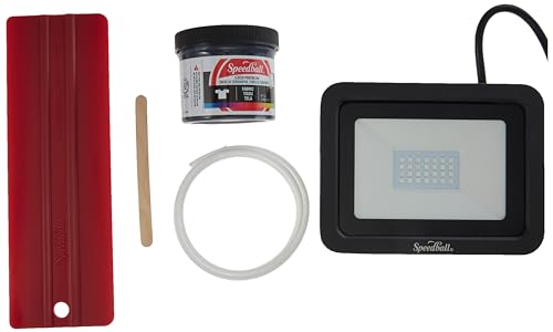 Speedball Speed Screens Screen Printing Kit, Includes Ink, Squeegee, Frame, UV Exposure Light Speedball