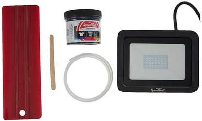 Speedball Speed Screens Screen Printing Kit, Includes Ink, Squeegee, Frame, UV Exposure Light - WoodArtSupply