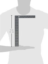 Johnson Level & Tool CS10 Professional Easy-Read Steel Carpenter Square, 8" x 12", Silver, 1 Square Johnson