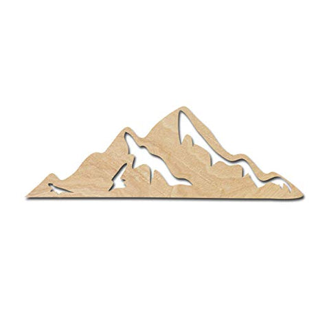 Mountains Wood Cutouts for crafts, Laser Cut Wood Shapes 5mm thick Baltic Birch Wood, Multiple Sizes Available Elliefont Styles