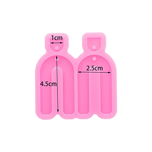 Angel Wings Shiny Horseshoe Shape Earrings Resin Silicone Mold, for Small Size Earrings Ear Studs Agate Pearl Pendant Crafting Making Epoxy Resin Angel Wings