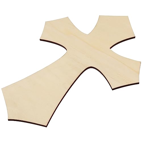 KEILEOHO 12 PCS Unfinished Wooden Cross, Cross Wood Cutouts, Wooden Crosses for Crafts, Halloween and Christmas Decorations, 3/16 x 11.8 x 8.8 Inch