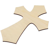 KEILEOHO 12 PCS Unfinished Wooden Cross, Cross Wood Cutouts, Wooden Crosses for Crafts, Halloween and Christmas Decorations, 3/16 x 11.8 x 8.8 Inch KEILEOHO