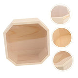 TEHAUX 1pc Box Wooden Box Jewelry Organizer Tray Jewelry Gift Boxes for Earrings Craft Wood Crates Jewelry Gift Chest Wood Treasure Chest Kids TEHAUX