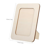 MAGICLULU 6Pcs 6 DIY art frame wooden clay decorate bulk stand wood DIY photo frame wooden picture frame postcard picture frame crafts unfinished MAGICLULU