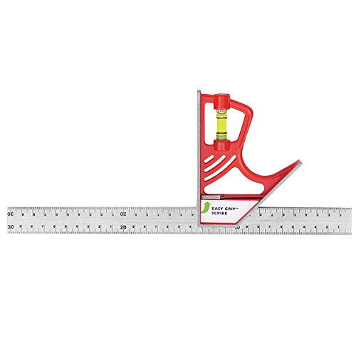 Kapro - 325M Magnetic Lock Combination Square - with 5 Finely Milled Sides - Features Stainless Steel Scribe, Easy to Read Vial + Belt Holster - KAPRO