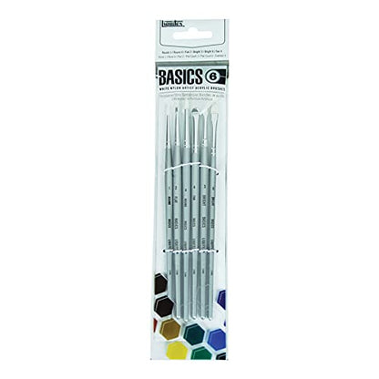 Liquitex BASICS Acylic Paintbrush, Set of 6 - WoodArtSupply